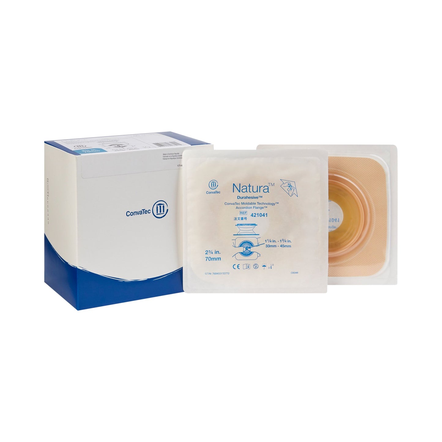 ConvaTec Natura Skin Barrier, 2-3/4 Inch Flange 421041, Box of 10