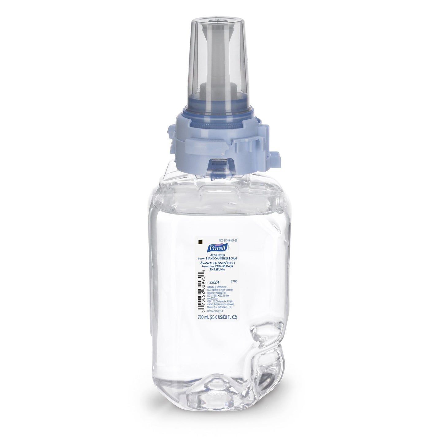 GOJO Purell Advanced Hand Sanitizer Foam, Ethyl Alcohol, Refill Bottle, 70%, 700 mL 8705-04, Case of 4