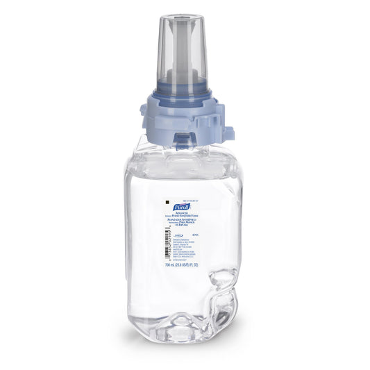 GOJO Purell Advanced Hand Sanitizer Foam, Ethyl Alcohol, Refill Bottle, 70%, 700 mL 8705-04, Case of 4