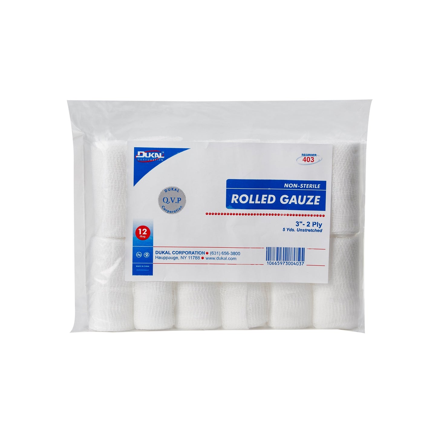Dukal™ Conforming Bandage, 3 Inch x 5 Yard, 2-Ply 403
