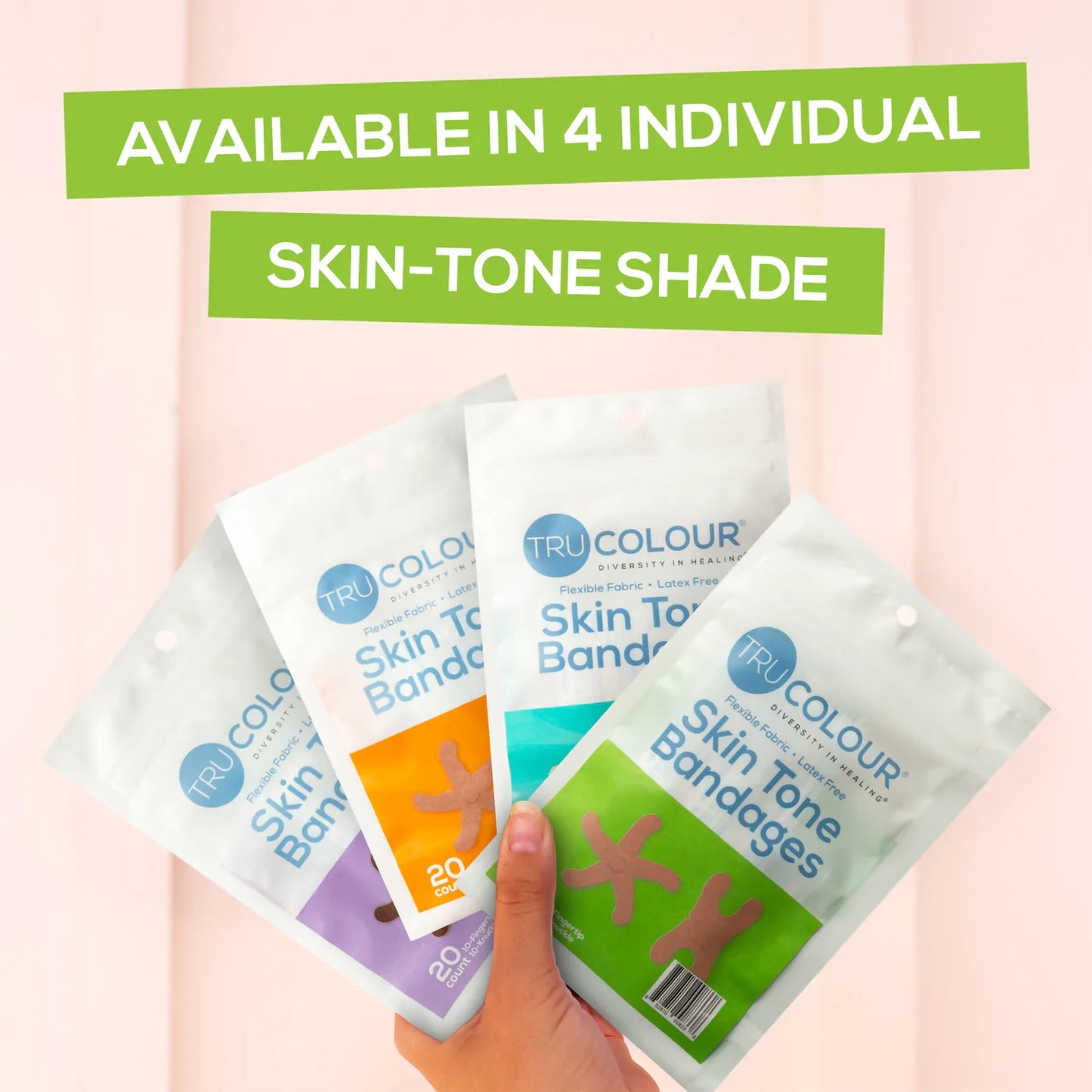 TruColour® Olive Adhesive Strip, Knuckle / Fingertip TCB-GKF