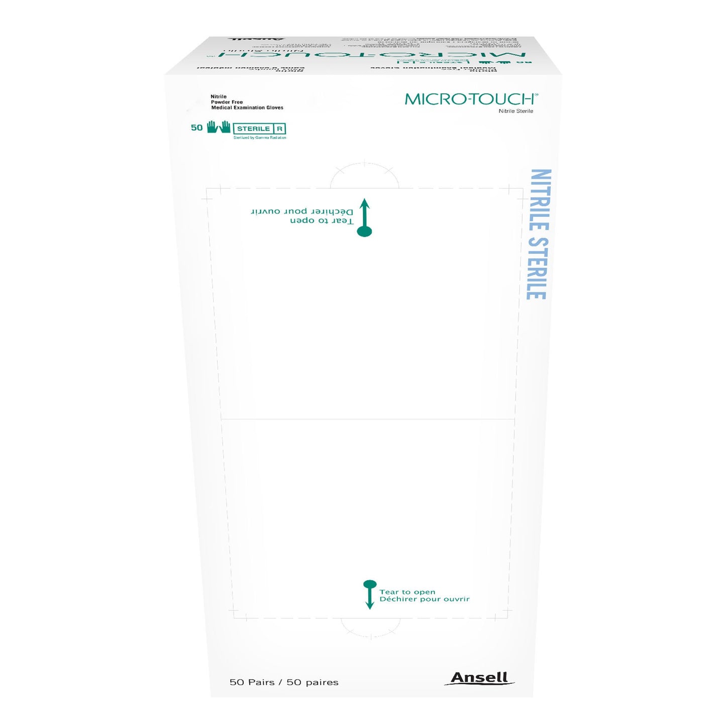 Micro-Touch® Extended Cuff Length Exam Glove, Large, Blue 6034153