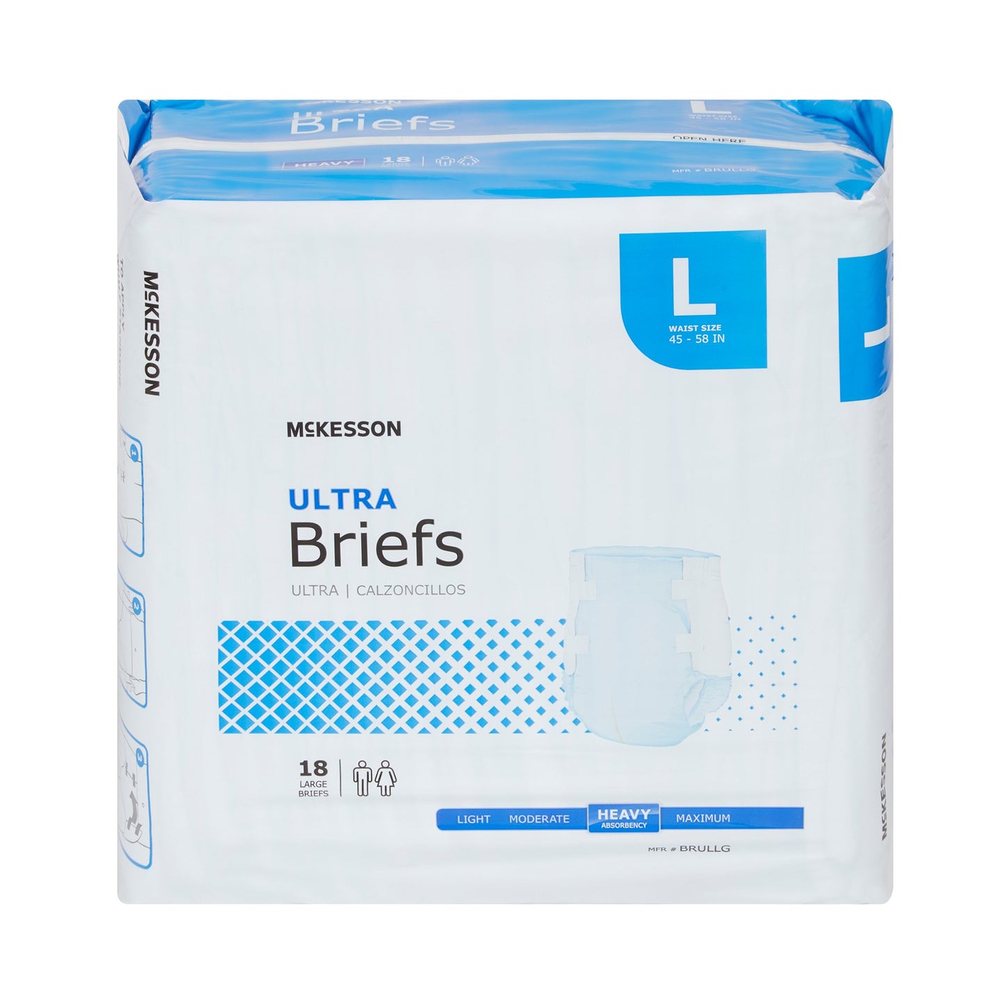 McKesson Ultra Heavy Absorbency Incontinence Brief, Large BRULLG