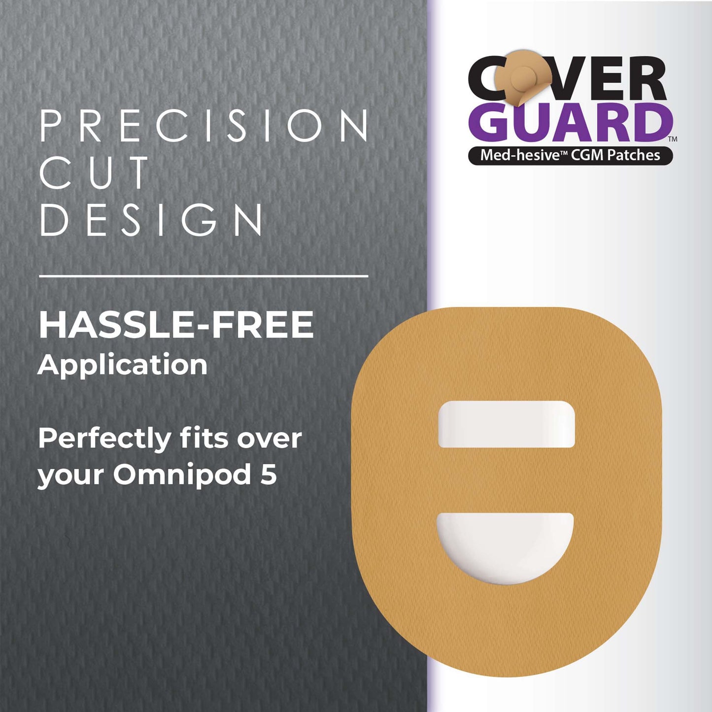 Sensor Overpatch CoverGuard Tan For Omnipod 5 Sensor 101-301T