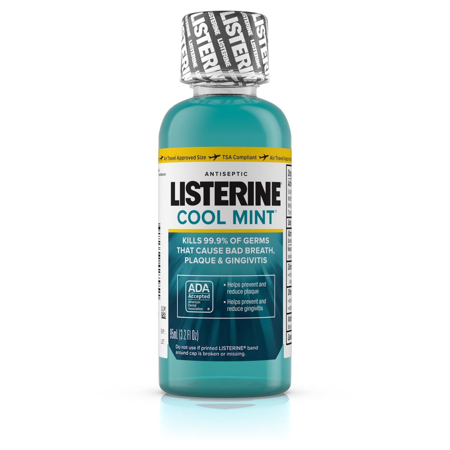 Listerine® Cool Mint® Antiseptic Mouthwash, 3.2 oz. Bottle 524279500