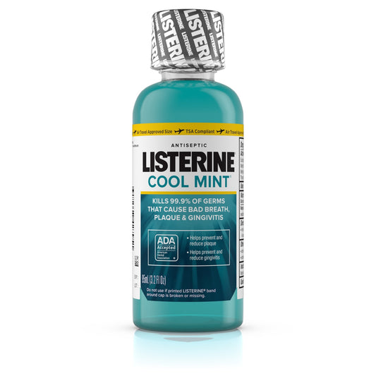 Listerine® Cool Mint® Antiseptic Mouthwash, 3.2 oz. Bottle 524279500