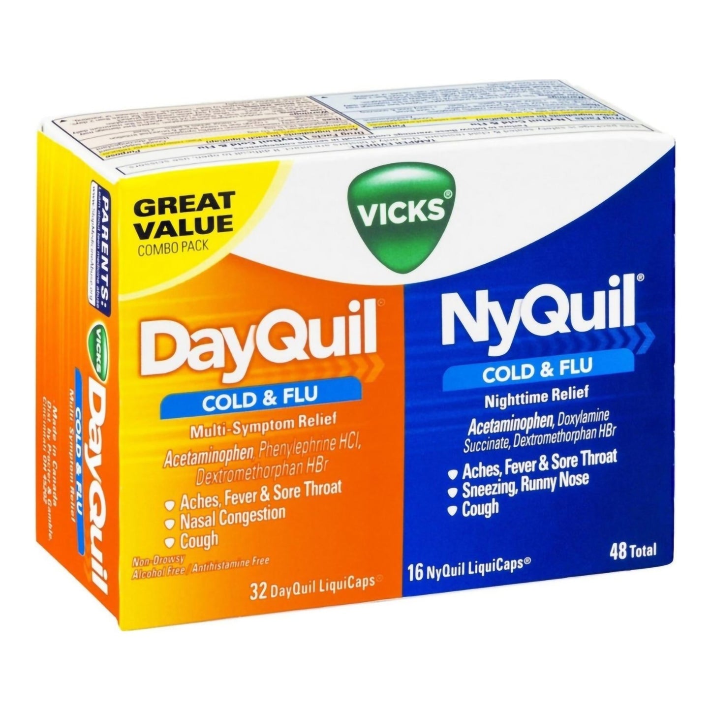 Vicks DayQuil/NyQuil Cold & Flu LiquiCaps 32390001452