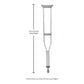 McKesson Adult Underarm Crutches, 5'2" – 5'10" 146-10400-8
