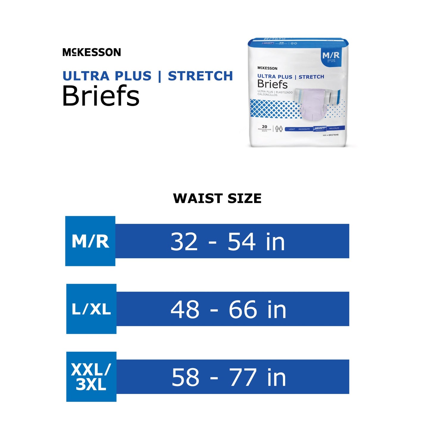 McKesson Ultra Plus Stretch Heavy Absorbency Incontinence Brief, Bariatric BRSTRBAR