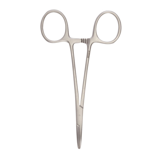 Mosquito Forceps McKesson Argent™ Halsted 5 Inch Length OR / Surgical Grade German Stainless Steel NonSterile Locking Finger Ring Handle Curved Serrat