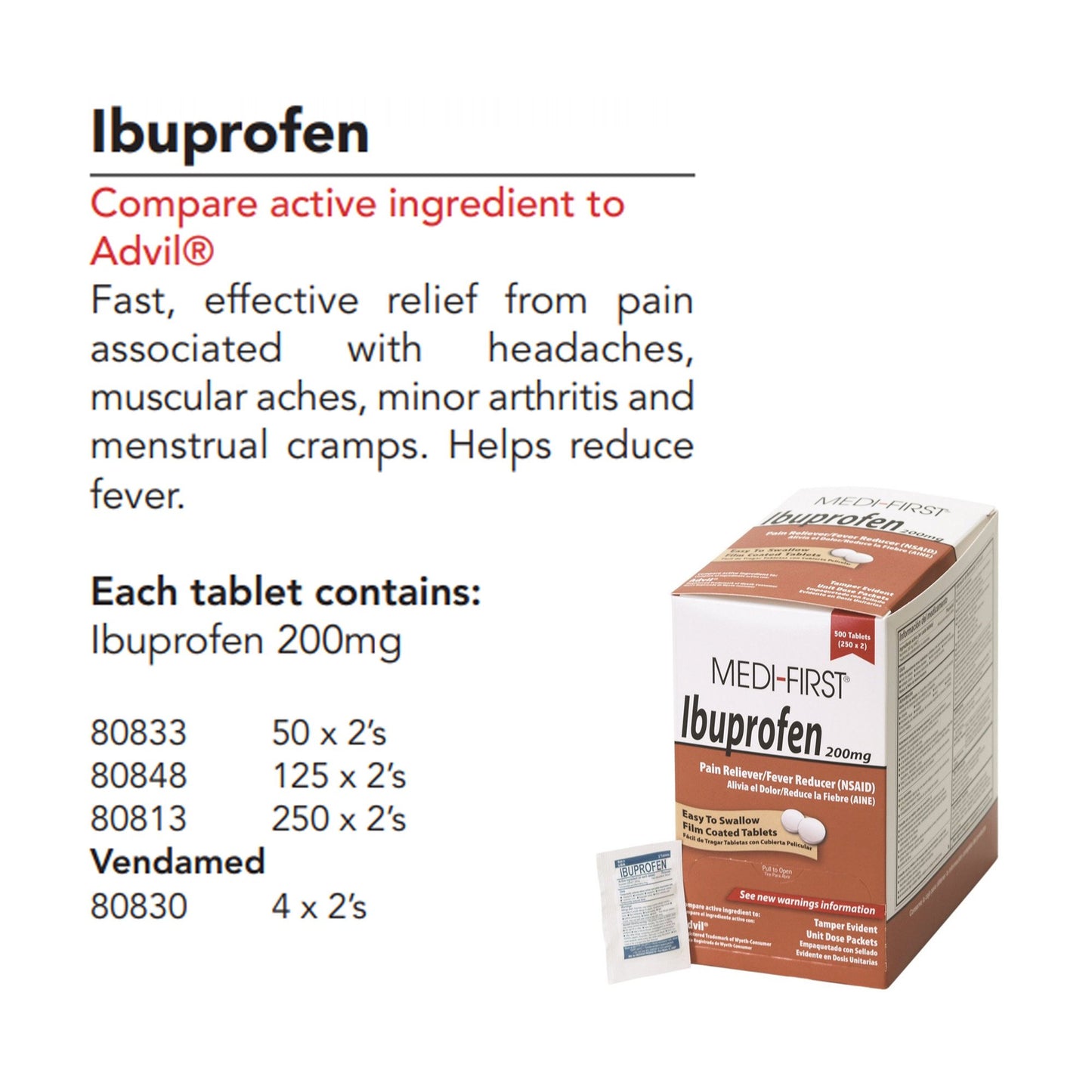 Medi-First Ibuprofen Pain Relief 80813