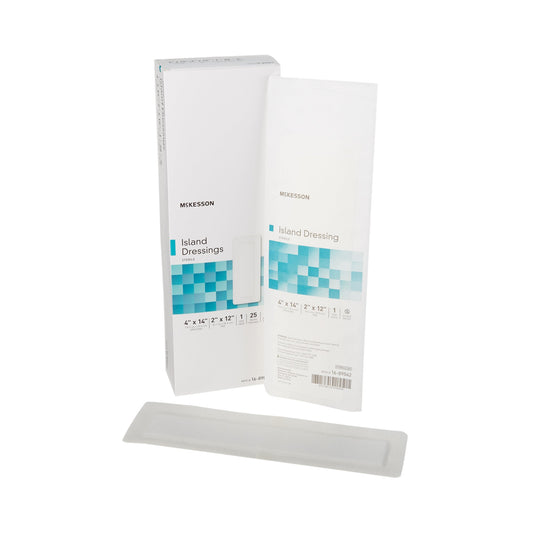 Island Dressing McKesson 4 X 14 Inch Rectangle Sterile - 16-89042