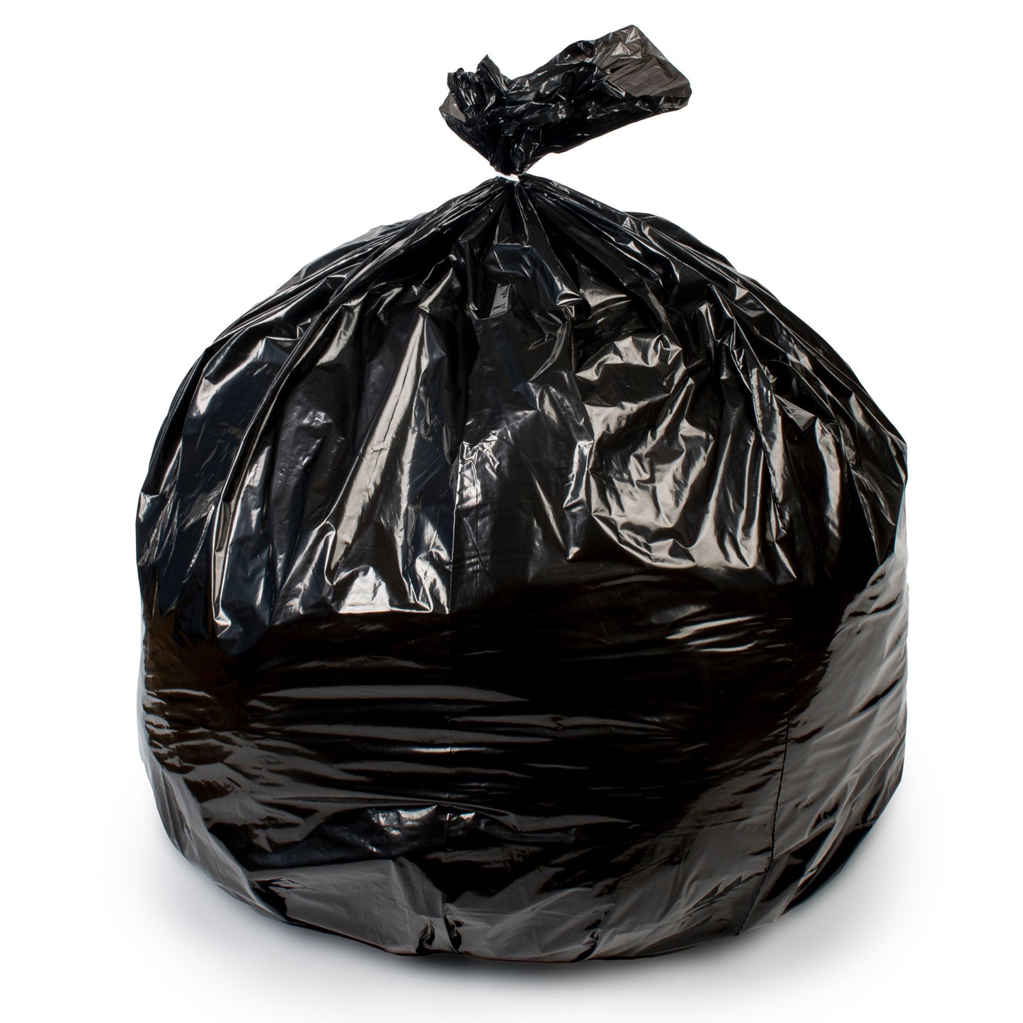 Trash Bag Colonial Bag 45 gal. Black LLDPE 1.35 mil 40 X 46 Inch X-Seal Bottom Flat Pack - TGG-46XH