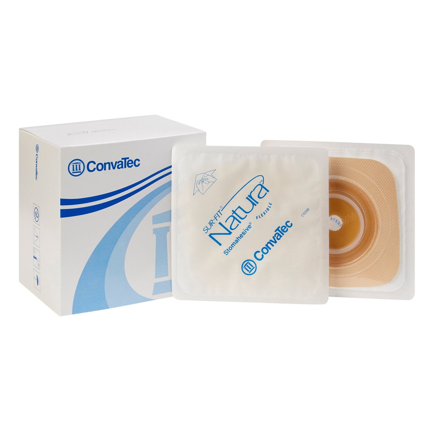 Ostomy Barrier Sur-Fit Natura® Trim to Fit, Standard Wear Stomahesive® Adhesive 38 mm Flange Sur-Fit® Natura® System Hydrocolloid Up to 7/8 Inch Openi