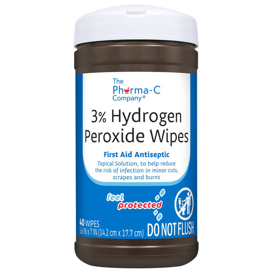 Antiseptic Skin Wipe Hydrogen Peroxide The Pharma-C Company® Towelette Canister - 63-13271
