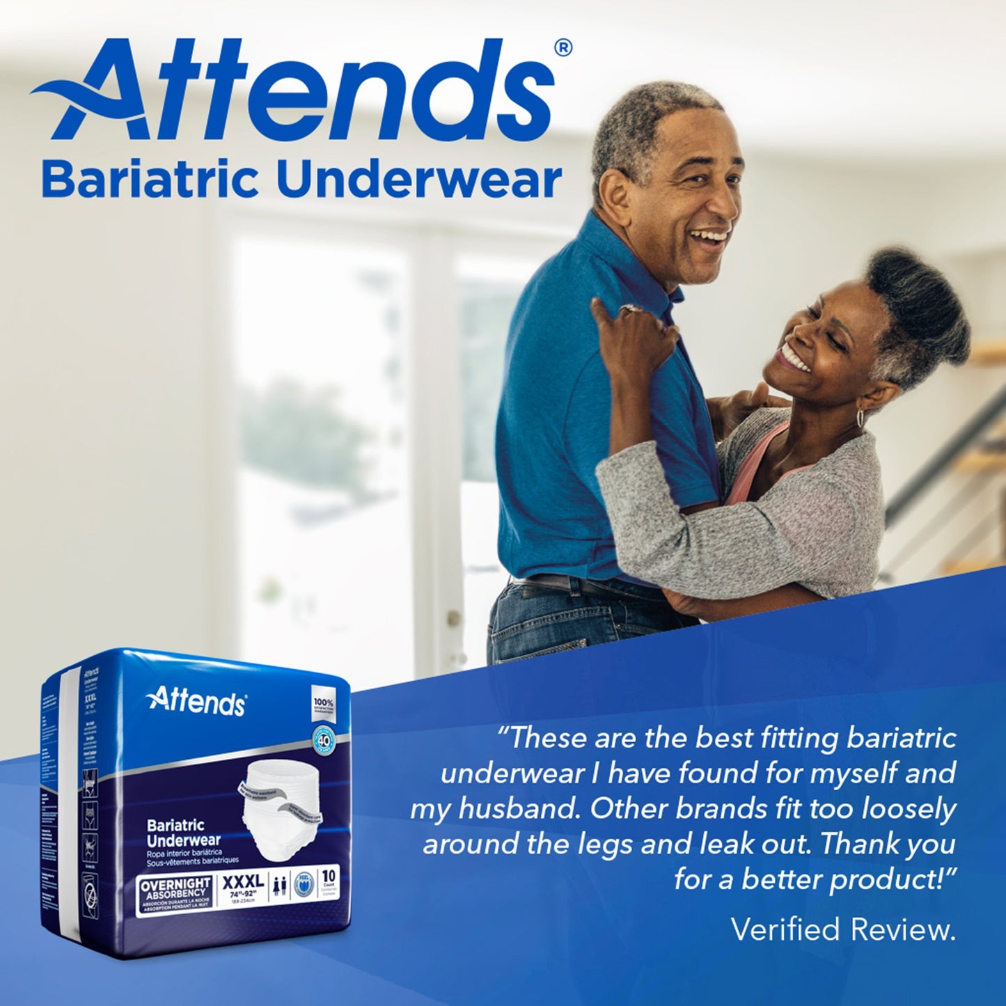 Attends® Bariatric Ultimate Absorbent Underwear, 3X-Large AU60