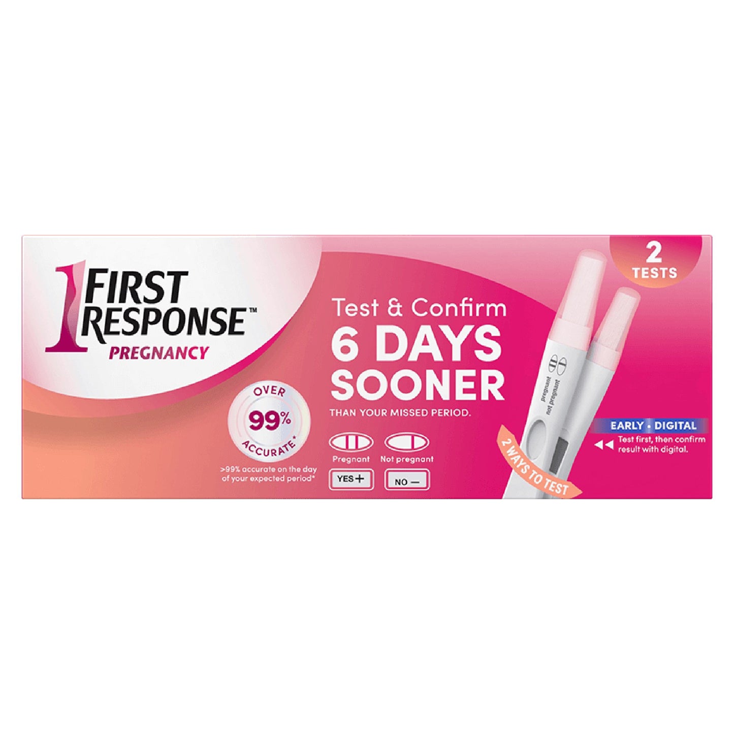 First Response® hCG Pregnancy Home Device Reproductive Health Test Kit 02260090125