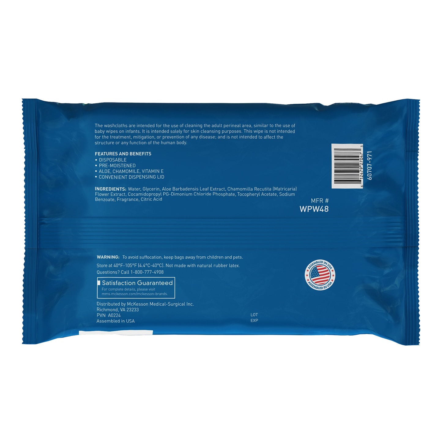 McKesson® Fresh Scent Washcloths, 96 ct. WPW96