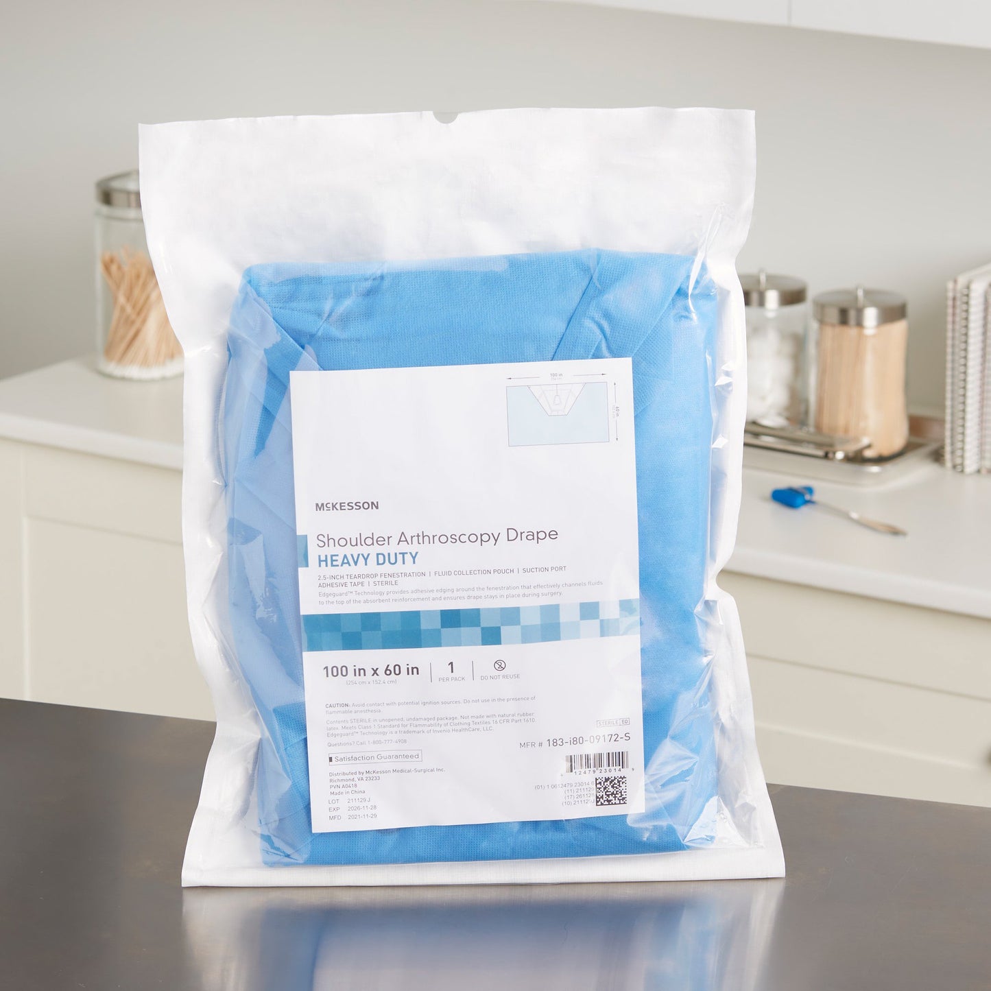 McKesson Sterile Heavy-Duty Shoulder Arthroscopy Drape, 60 x 100 Inch 183-I80-09172-S