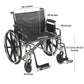 McKesson Bariatric Wheelchair, 24-Inch Seat Width 146-STD24ECDDA-SF