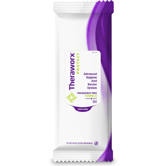 Personal Hygiene Barrier Wipe Theraworx® Protect Advanced Hygiene Barrier System Soft Pack Unscented 8 Count - HX-8808FF