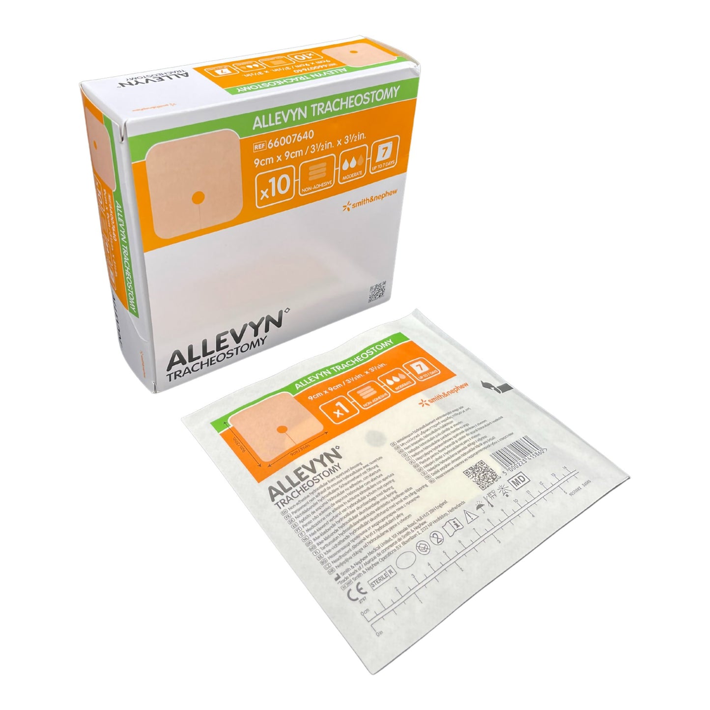 Smith & Nephew Allevyn Tracheostomy Nonadhesive Foam Dressing, 3.5 x 3.5 Inch 66007640