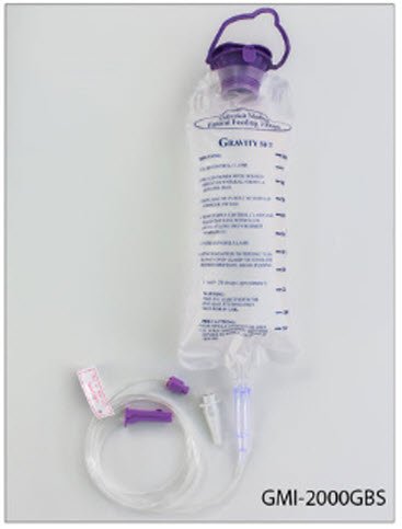 Gravity Feeding Bag Set with ENFIT™ Connector and Transitional Adapter Generica 1000 mL - GMI2000GBS