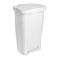 McKesson Waste Can with Step-On Pedal, Plastic, White, 15.16 x 14.76 x 26.57 Inch 16-25266