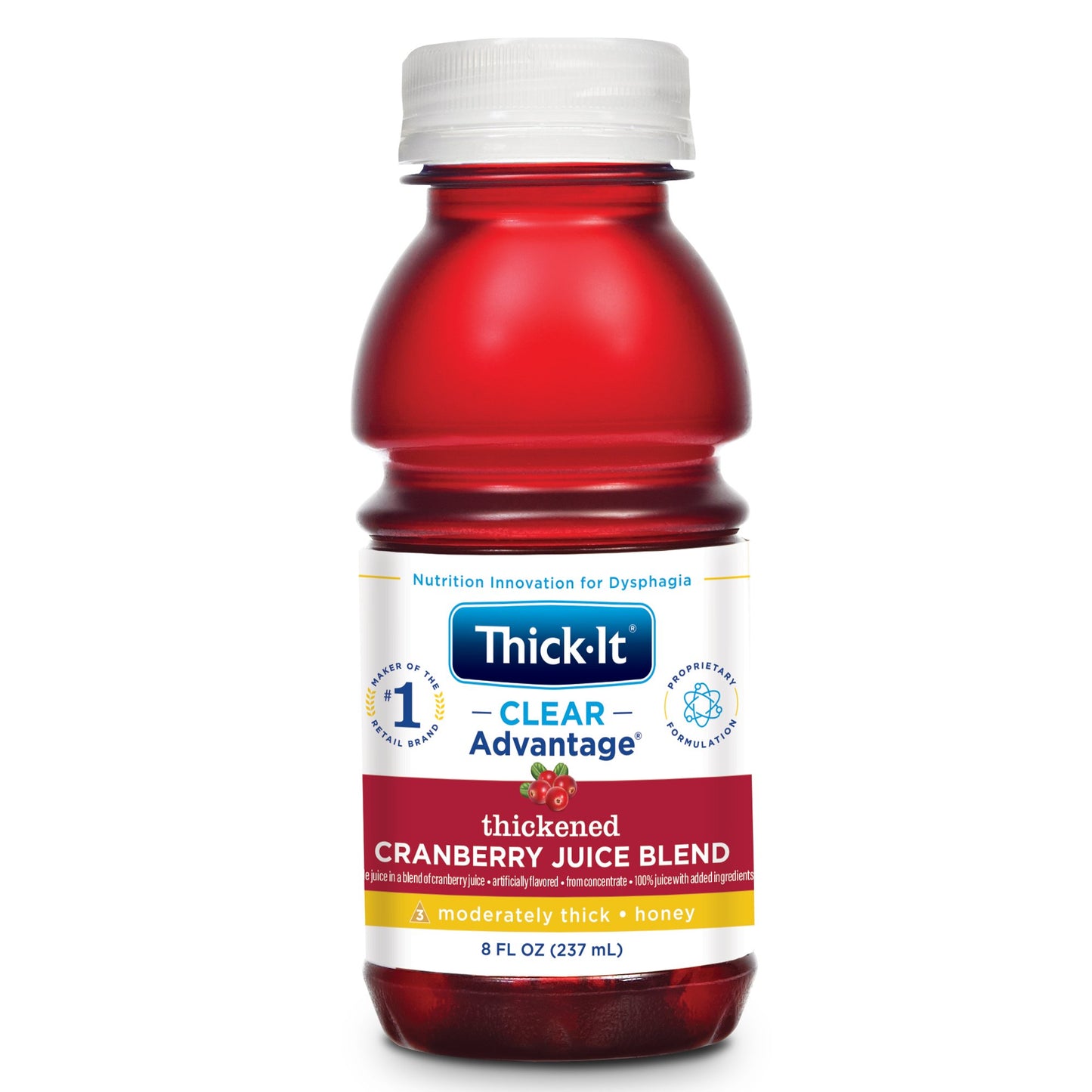 Kent Precision Foods Thick-It Clear Advantage Honey Consistency Cranberry Thickened Beverage, 8 oz. Bottle B461-L9044, 1 Each