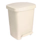McKesson Waste Can with Step-On Pedal, Plastic, Beige, 15.16 x 14.37 x 18.9 Inch 16-25271