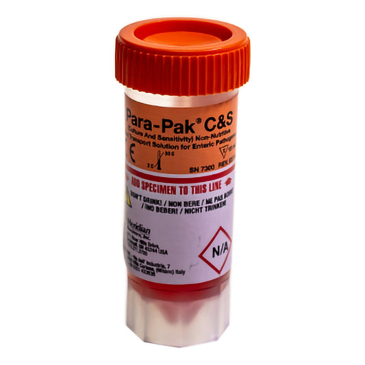 Stool Specimen Container Para-Pak® Single-Vial C and S 15 mL Fill (0.5 oz.) Screw Cap with Sampling Device NonSterile - 900612