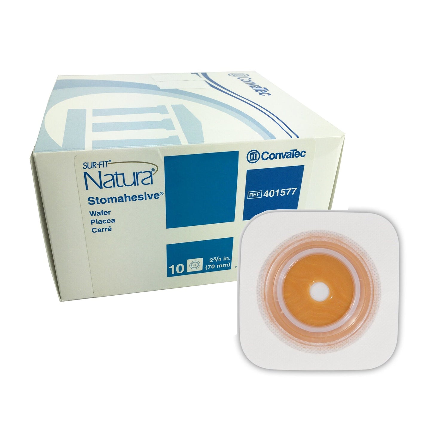 Ostomy Barrier Sur-Fit Natura® Trim to Fit, Standard Wear Stomahesive® Without Tape 70 mm Flange Sur-Fit Natura® System Hydrocolloid 1-7/8 to 2-1/2 In