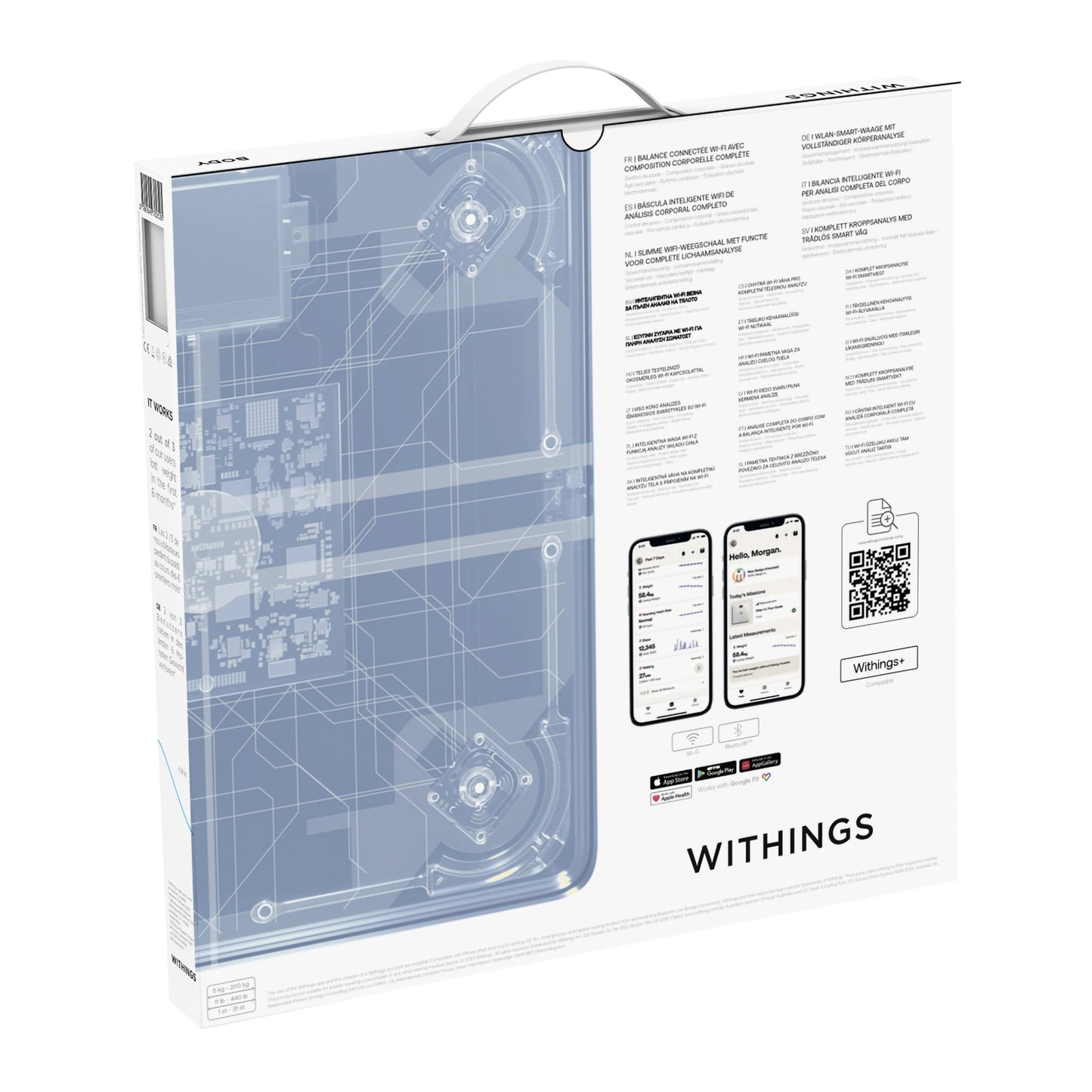 Withings Body Comp Wifi Smart Scale, Black WBS12-BLACK-ALL-INTER