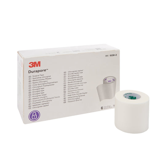 3M™ Durapore™ Silk-Like Cloth Medical Tape, 2 Inch x 10 Yard, White 1538-2