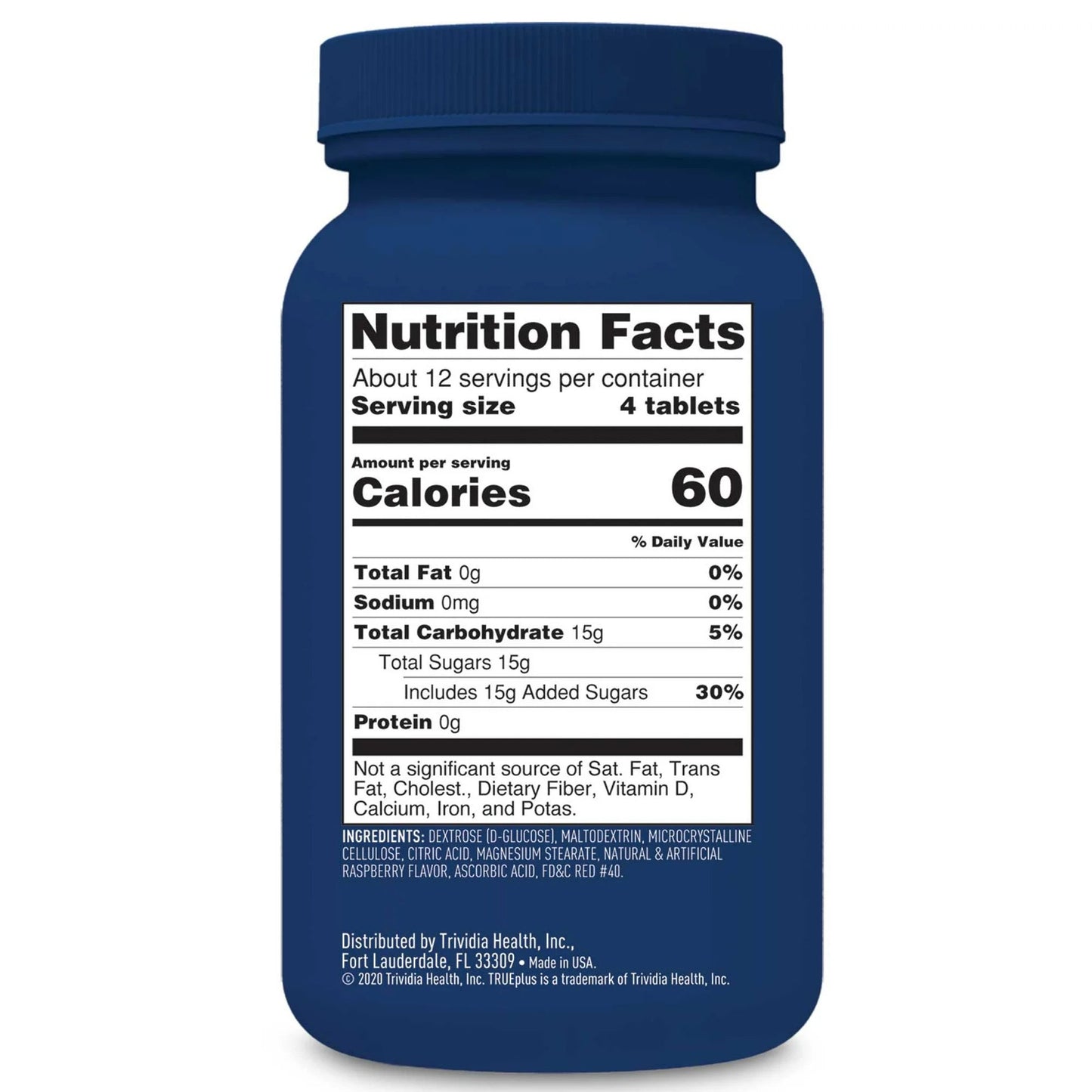 TRUEplus™ Raspberry Glucose Supplement P1H01RS-50