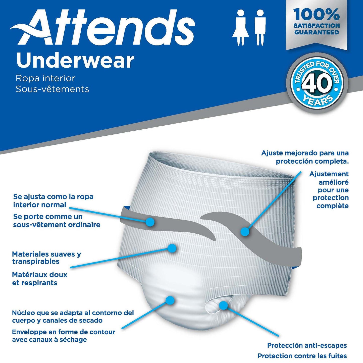 Attends® Care Moderate Absorbent Underwear, Extra Large APV40