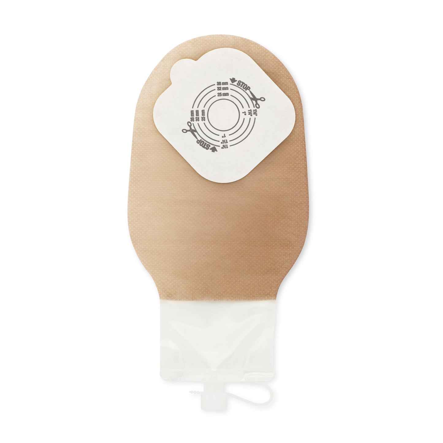 Pouchkins™ One-Piece Transparent Urostomy Pouch, Cut to fit up to 38 mm 3797