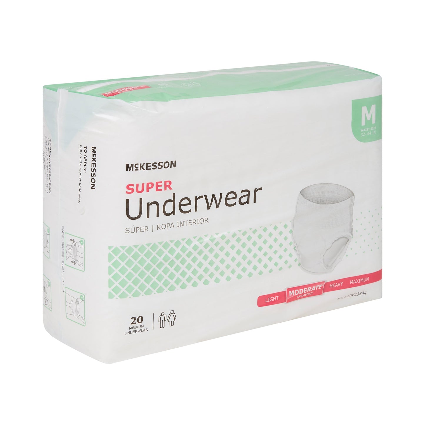 McKesson Super Moderate Absorbency Incontinence Underwear, Medium UW33844