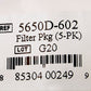 Devilbiss 3650, 4650, and 5650 Nebulizer Compressor Filter 5650D-602
