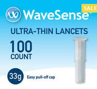 Lancet for Lancing Device Wavesense® 33 Gauge Non-Safety Twist Off Cap Finger - 8000-01971