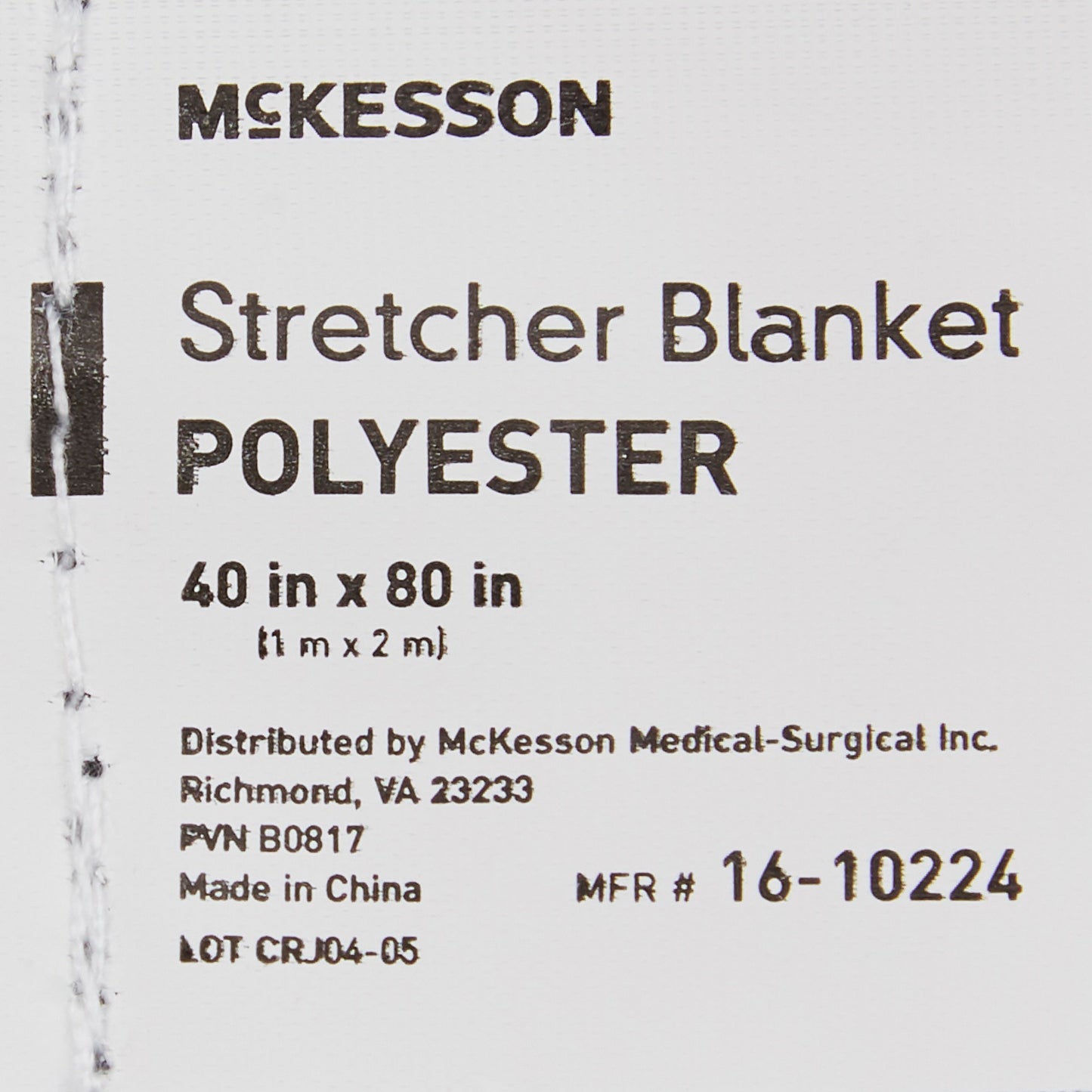 McKesson Polyester Stretcher Blanket, 40 x 80 Inch 16-10224