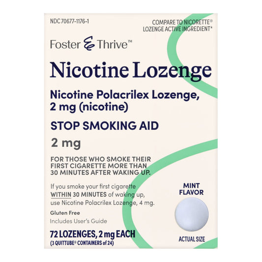 Foster & Thrive™ Nicotine Polacrilex Lozenges 2 mg (Nicotine) Mint 70677117601