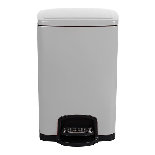 McKesson White Square Step-On Trash Can, 5 gallon 16-35269