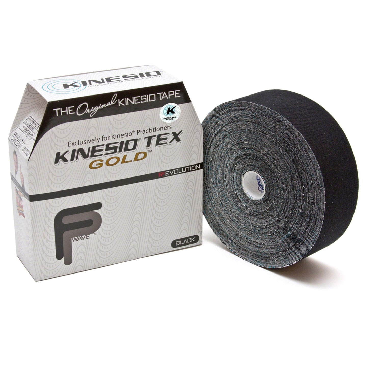 Kinesio® Tex Gold™ Cotton Kinesiology Tape, 2 Inch x 34 Yard, Black GKT45125FP