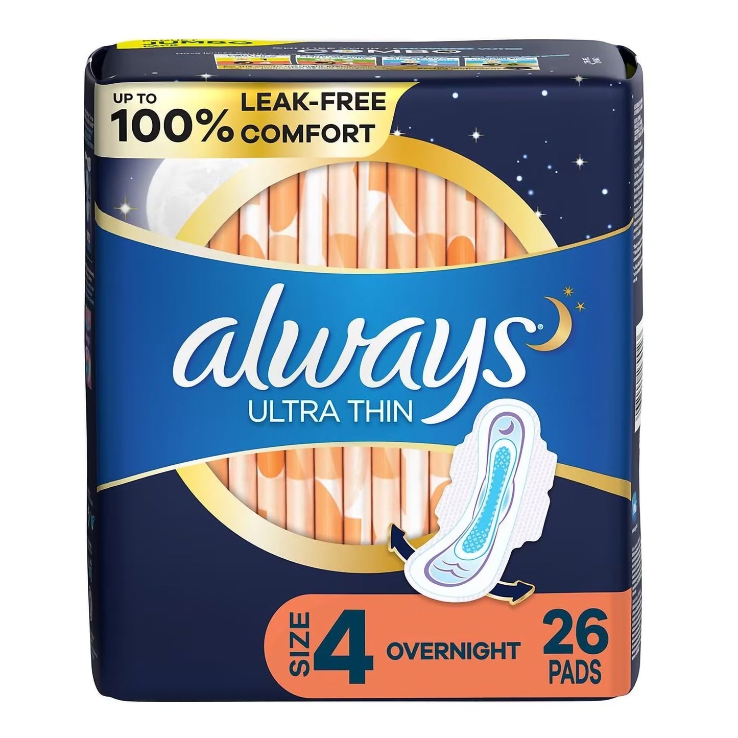 Always® Ultra Thin Pads Size 4 Overnight with Flexi-Wings 03700099089
