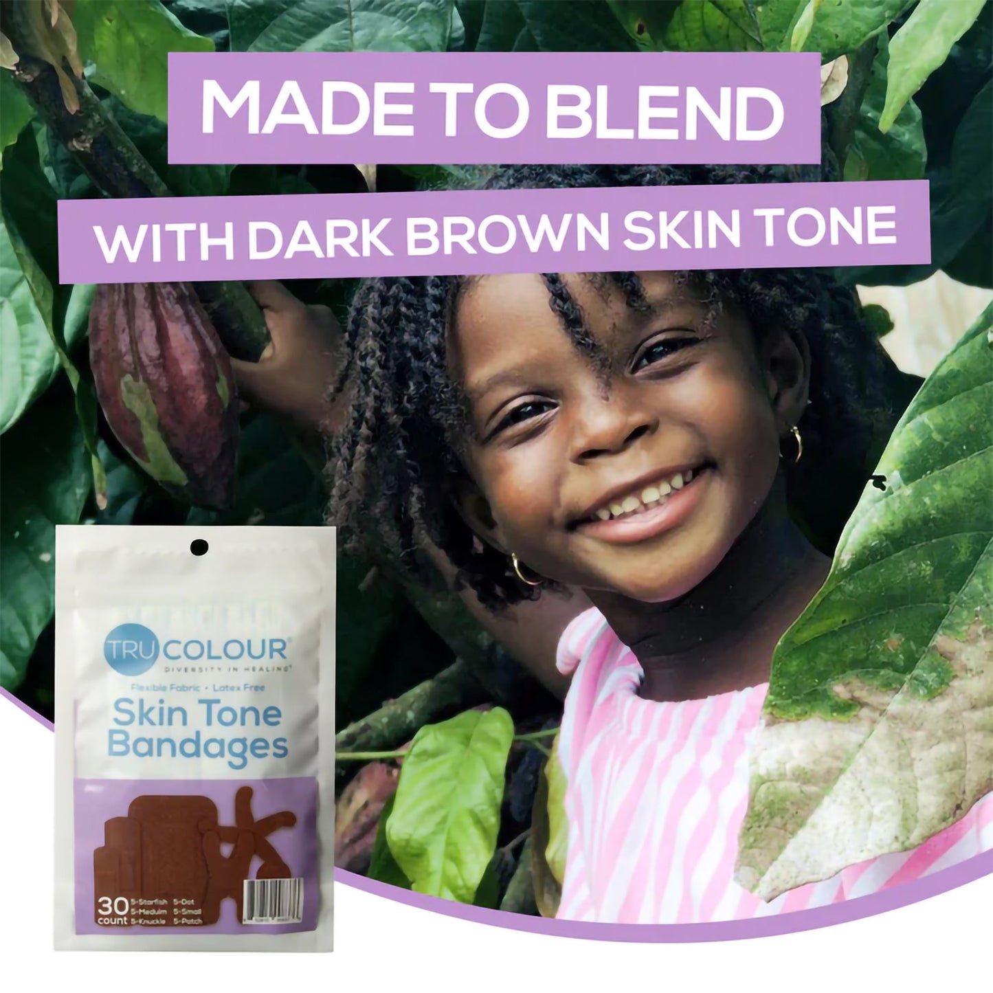 TruColour® Dark Brown Adhesive Strips, Assorted Shapes and Sizes TCB-PASD