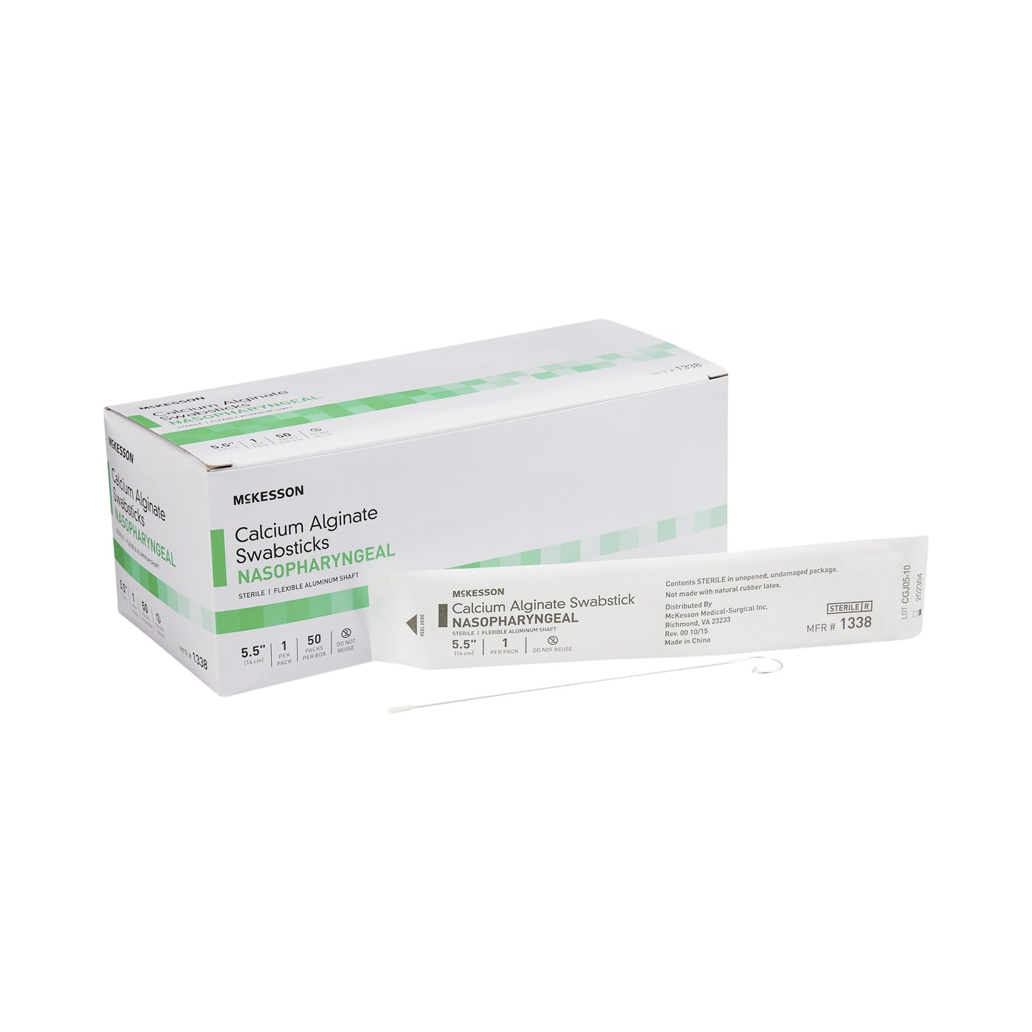 McKesson Nasopharyngeal Collection Swab 5-1/2 Inch Length Sterile - 1338