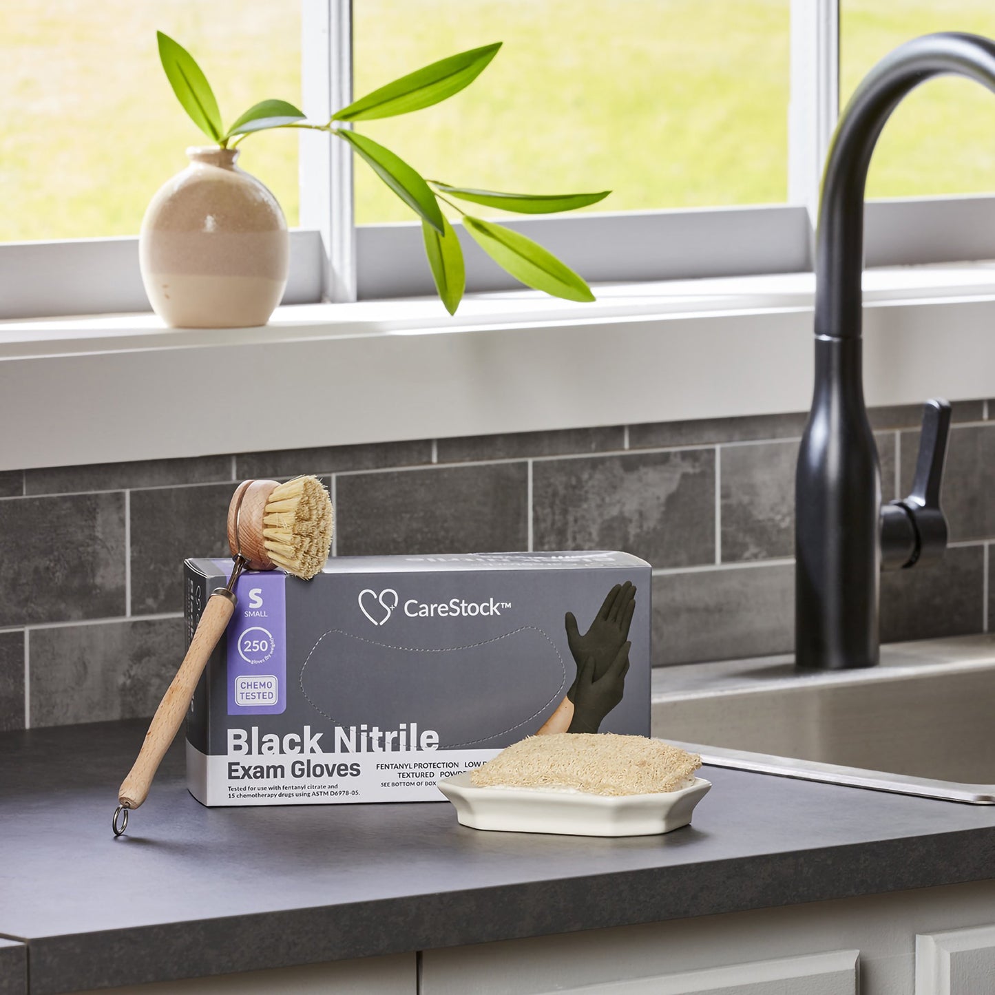 CareStock™ Nitrile Exam Glove, Small, Black CS2772