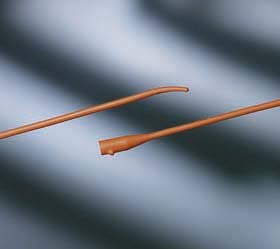 Urethral Catheter Bardia® Coude Olive Tip Red Rubber 18 Fr. 16 Inch - 802518