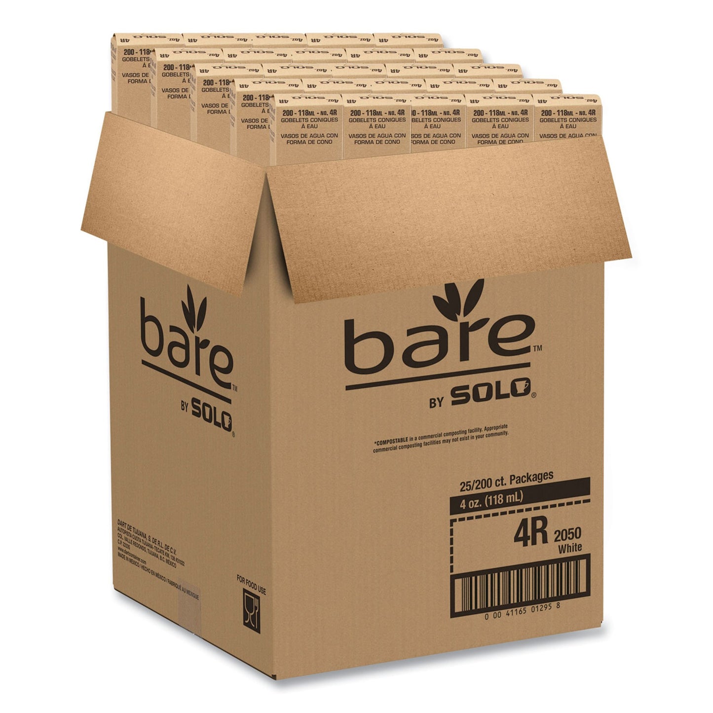 Bare® Paper Cone Drinking Cup, 4-ounce capacity 4R-2050
